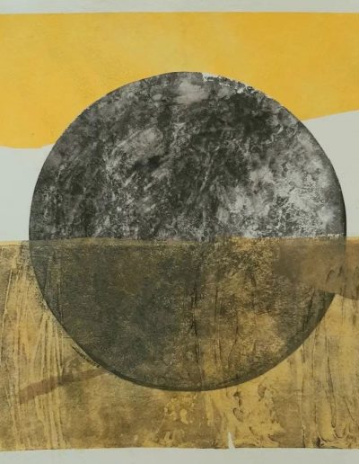 Moonrise, Hand Printed Paper, Collage, 30cm x 30cm (unframed)